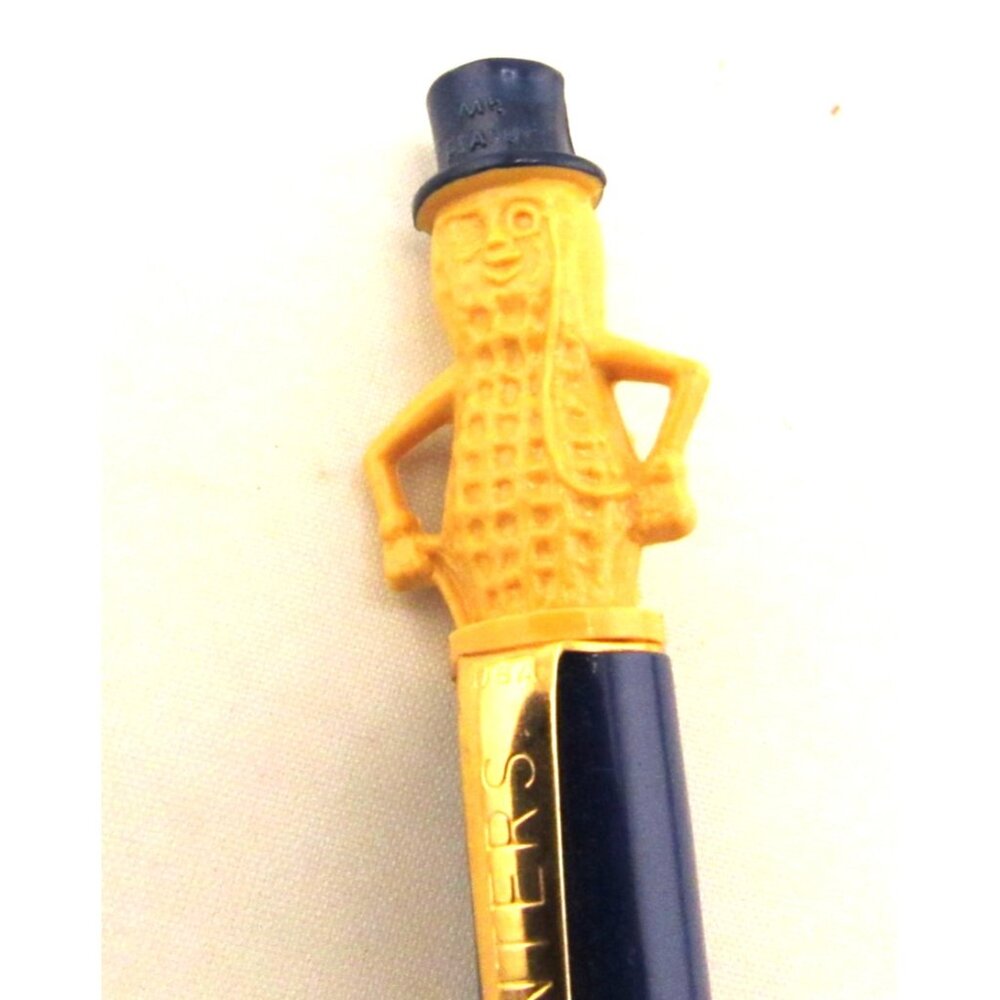 Vintage Mr. Peanut Planters Peanuts Mechanical Pencil w /Lead Blue & Yellow - Picture 2 of 8